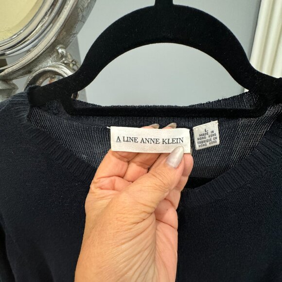 Anne Klein Navy Cardigan - Picture 2 of 10